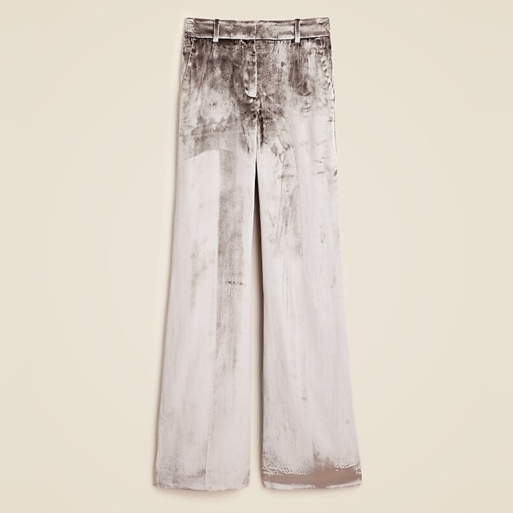J.Crew Carolina pant in drapey velvet Natural size 12 NWT